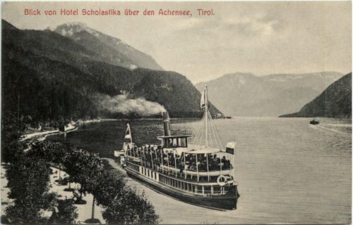 Blick von Hotel Scholastika über den Achensee, Tirol