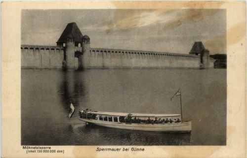 Möhnetalsperre, Sperrmauer bei Günne