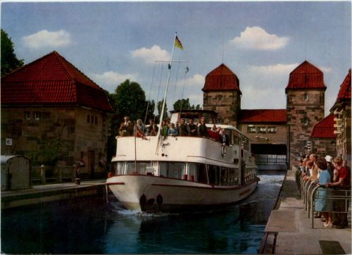 Minden, Schachtschleuse