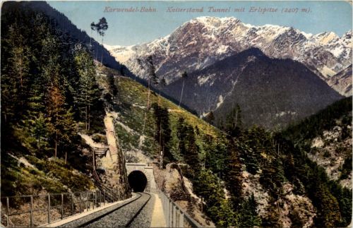Karwendel-Bahn, Kaiserstand-Tunnel mit Erlspitze