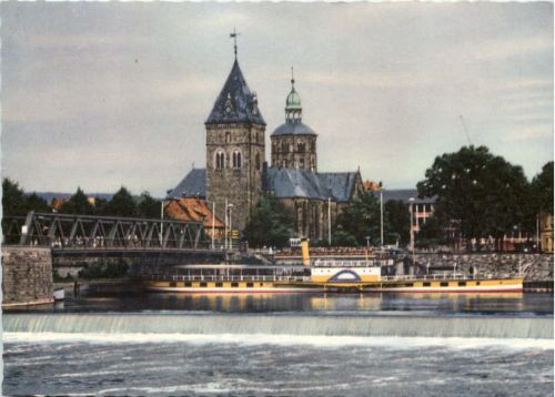 Hameln, Weser mit Blick auf Münster