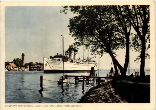 Travemünde, Leuchtturm und Drottning Victoria