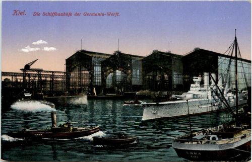 Kiel, die Schiffsbauhöfe der Germania-Werft