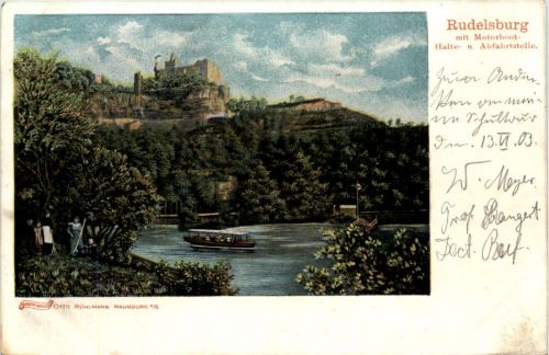 Rudelsburg, mit Motorboot-Halte-u. Abfahrtstelle