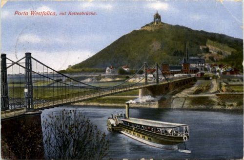Porta Westfalica, mit Kettenbrücke