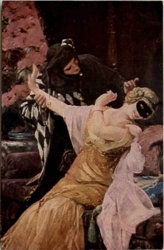 Künstler AK - Etcheverry - Unter der Maske