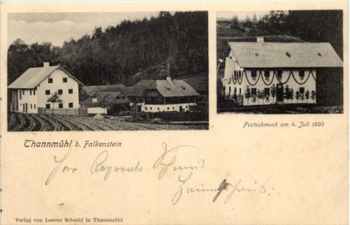 Thannmühl bei Falkenstein - Festschmuck 1900