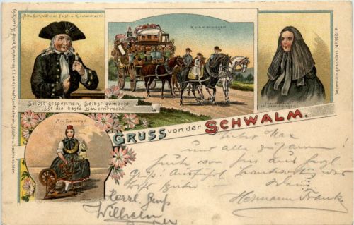 Gruss von der Schwalm - Litho