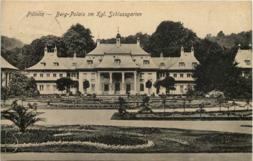 Dresden, Pillnitz, Kgl. Lustschloss, Bergpalais, Schlossgarten