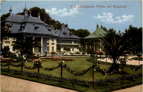 Dresden, Pillnitz, Kgl. Schlossgarten mit Bergpalais
