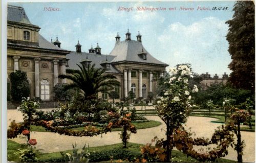Dresden, -Pillnitz, Kgl. Schlossgarten mit neuem Palais