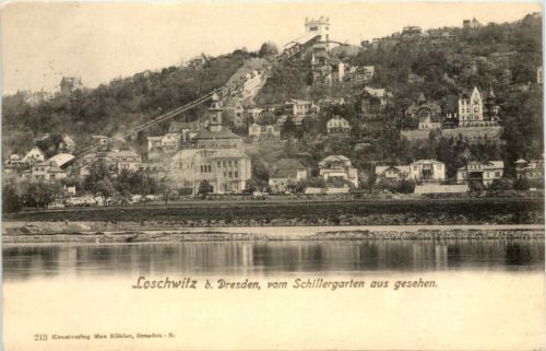 Dresden, -Loschwitz, vom Schillergarten aus gesehen