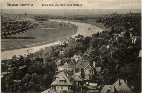 Dresden, -Loschwitz, Blick vom Luisenhof
