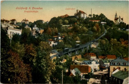 Dresden, Oberloschwitz, Drahtseilbahn, Luisenhof