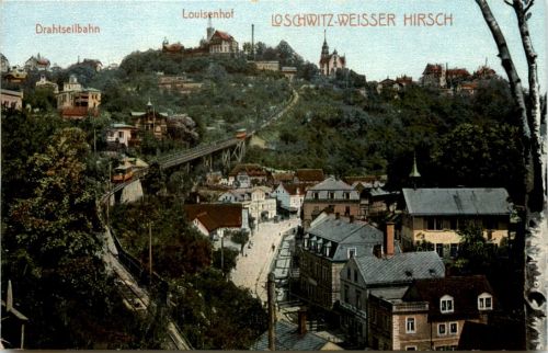 Dresden, Oberloschwitz, Drahtseilbahn, Luisenhof