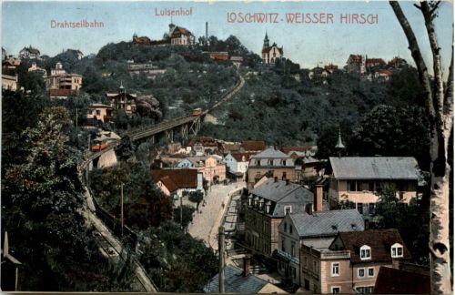 Dresden, Oberloschwitz, Drahtseilbahn, Luisenhof, Weisser Hirsch