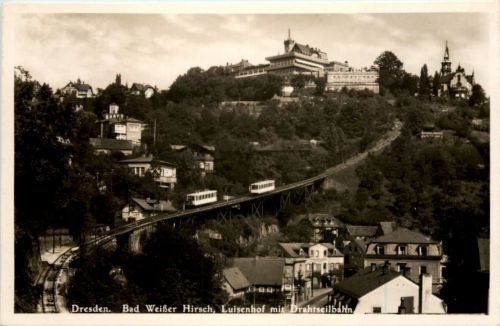 Dresden, Oberloschwitz, Drahtseilbahn, Luisenhof, Weisser Hirsch