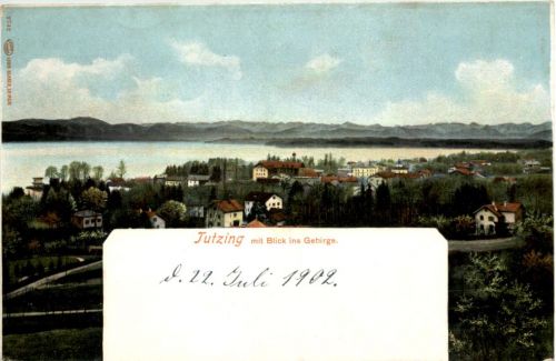 Gruss aus Tutzing, mit Blick ins Gebirge