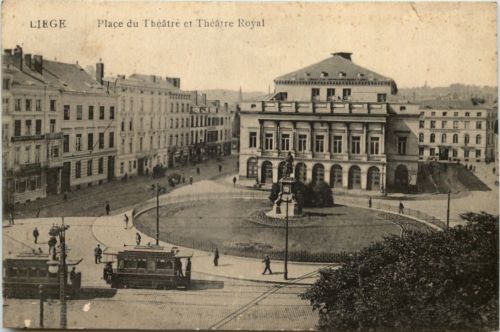 Liege - Place du Theatre - Feldpost Festungslazarett Lüttich