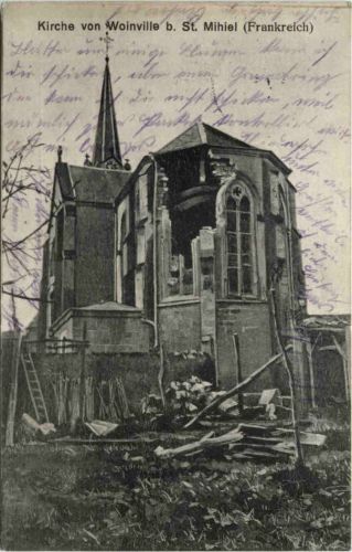 Kirche von Woinville bei St. Mihiel - Feldpost Bay. 19. Inf Regt46