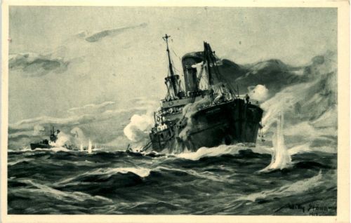 U-Boot-Tag 1917 - Künstler AK Willy Stöwer