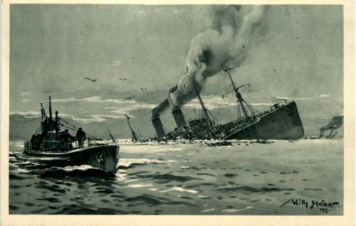 U-Boot-Tag 1917 - Künstler AK Willy Stöwer