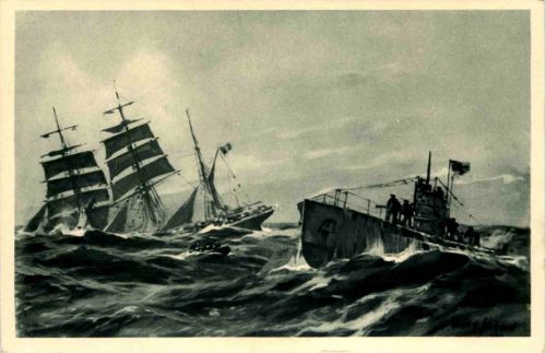 U-Boot-Tag 1917 - Künstler AK Willy Stöwer