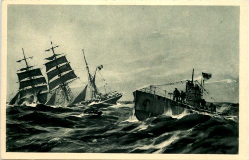 U-Boot-Tag 1917 - Künstler AK Willy Stöwer