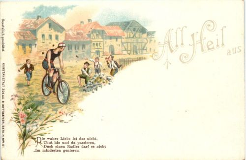 Fahrrad - All Heil - Litho