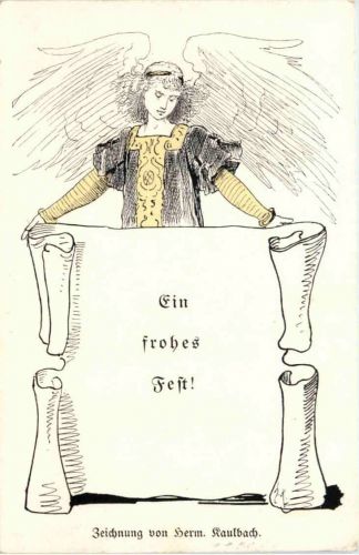 Künstler AK Herm. Kaulbach - Einfrohes Fest