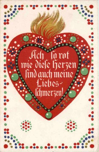 Herz mit Liebesspruch