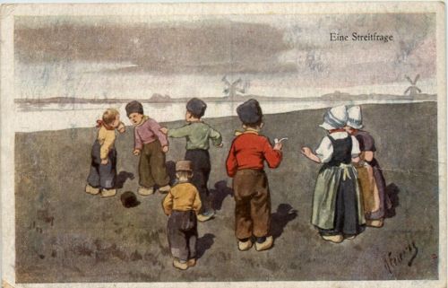 Künstler AK Feiertag - Eine Streitfrage