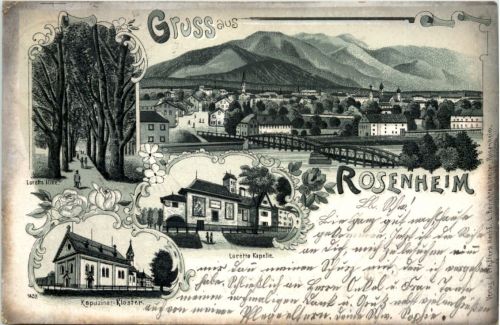 Gruss aus Rosenheim - Litho