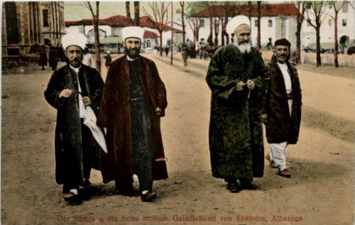Albania - Der Khadi und die hohe moham. GEistlichkeit von Shkodra
