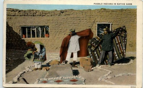 Pueblo Indians in Native Garb
