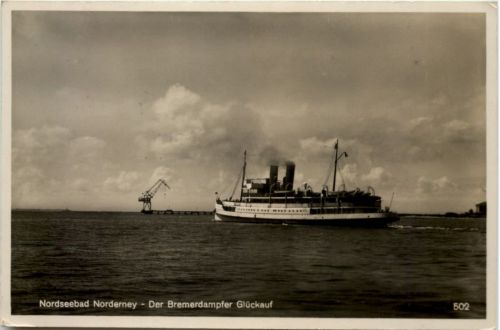 Nordseebad Norderney - Der Bremerdampfer Glückauf