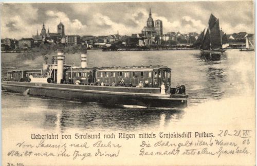 Überfahrt von Stralsund nach Rüben mittels Trajektschiff Putbus