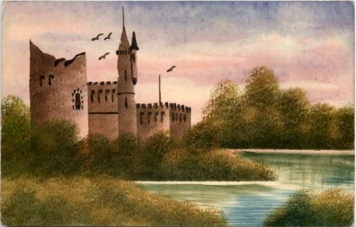 Künstlerkarte handgemalt