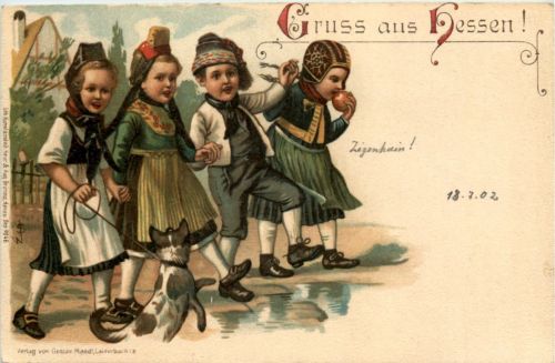 Gruss aus Hessen - Litho