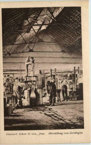 Glaswerk Schott Jena - Herstellung von Geräteglas