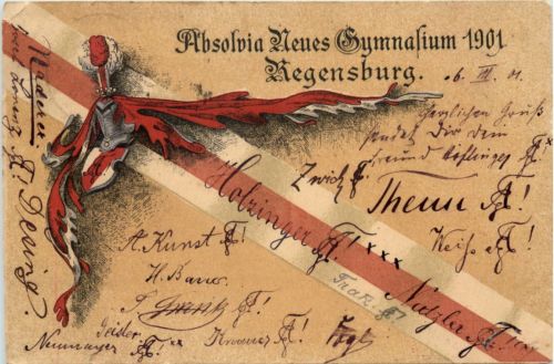 Regensburg - Absolvia Neues Gymnasium 1901- Studentika
