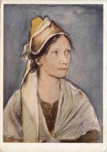 Sudetendeutsches Hilfswerk - Mädchen aus Nordmähren - Künstler Elisabeth Gener