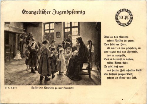 Evangelischer Jugendpfennig -Lasset die Kindlein zu mir kommen