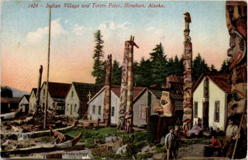 Alaska - Indian Village and Totem Poles Howkan