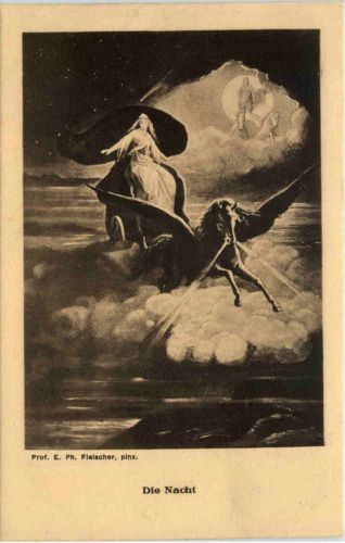 Künstler AK - E. Ph. Fleischer - Die Nacht