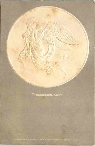Künstler AK - Thorwaldsen - Nacht - Prägekarte