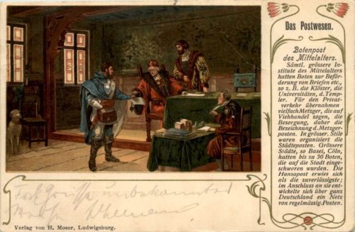 Postwesen - Botenpost im Mittelalter