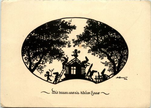 Scherenschnitt - Wir bauen uns ein kleines Haus