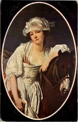 Frau mit Pferd