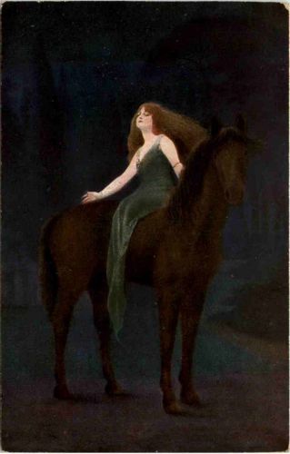 Frau mit Pferd
